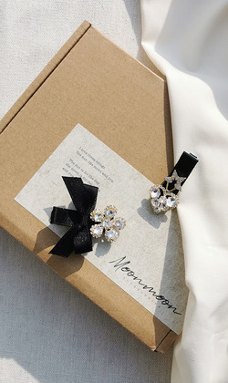 ｜壓夾｜繁華如夢 • 鋯石愛心小花 髮夾髮飾邊夾壓夾鯊魚夾 單支販售