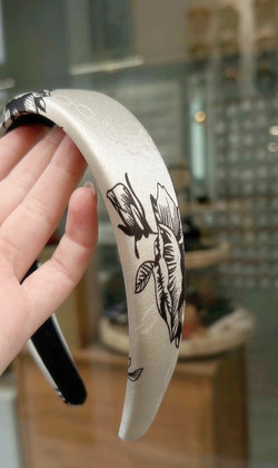 髮箍｜茵茵 • 水墨畫 布藝髮飾簡約飾品