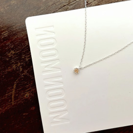 ｜純銀項鏈 925｜滋蔓 &bull; 單顆鋯石 項鍊素鏈銀鏈簡約 單只販售