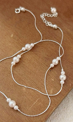 ｜純銀項鏈 925｜春秋 &bull; 珍珠 項鍊素鏈銀鏈簡約 單只販售