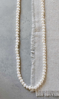 ｜純銀項鍊 925｜銘刻 • 淡水珍珠 毛衣鏈頸鏈鎖骨鏈戒指耳環  單只販售