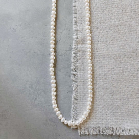 ｜純銀項鍊 925｜銘刻 &bull; 淡水珍珠 毛衣鏈頸鏈鎖骨鏈戒指耳環  單只販售