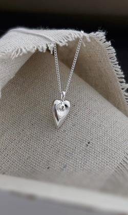 ｜純銀項鏈 925｜寵愛 • 愛心 項鍊素鏈銀鏈簡約 單只販售