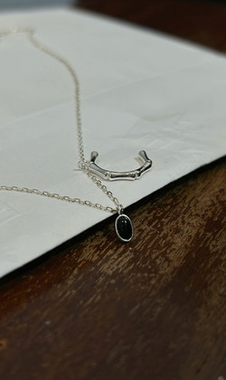 ｜純銀項鍊 925｜氤氳 • C字 毛衣鏈頸鏈鎖骨鏈  單只販售