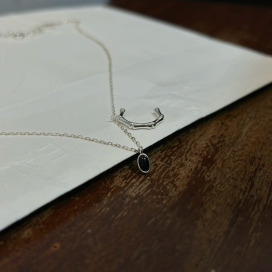 ｜純銀項鍊 925｜氤氳 &bull; C字 毛衣鏈頸鏈鎖骨鏈  單只販售