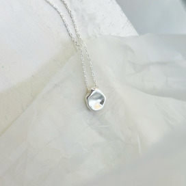 ｜純銀項鍊 925｜沈默 &bull; 方形 毛衣鏈頸鏈鎖骨鏈  單只販售