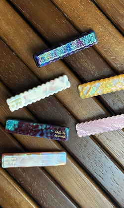 ｜壓夾｜恍惚 &bull; 壓克力一字 髮夾劉海夾邊夾髮飾 一對販售