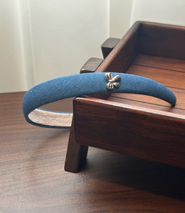 ｜髮箍｜心緒 &bull; 牛仔蝴蝶結 劉海布藝髮飾 單支販售