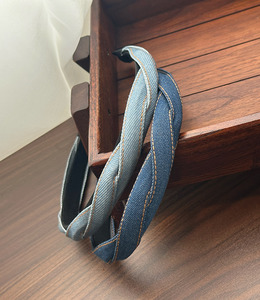 ｜髮箍｜輕盈 &bull; 牛仔交叉 劉海布藝髮飾 單支販售