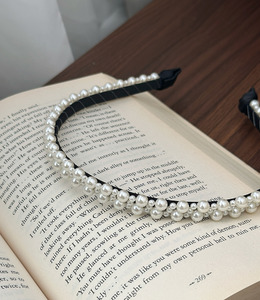 ｜髮箍｜漫天 &bull; 珍珠 劉海布藝髮飾 單支販售