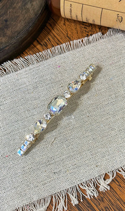 ｜彈簧夾｜信仰 &bull; 鋯石一字 抓夾盤髮夾 單只販售