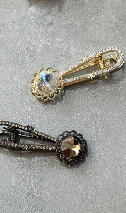 ｜壓夾｜相聚 ‧ 鋯石太陽花 髮夾邊夾髮飾 單只販售