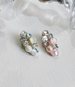 ｜壓夾｜點綴 ‧ 鋯石珍珠水滴 髮夾邊夾髮飾 單只販售