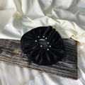 ｜大腸圈｜寂寞 ‧ 珍珠荷葉布圈 髮圈髮束 單只販售_2