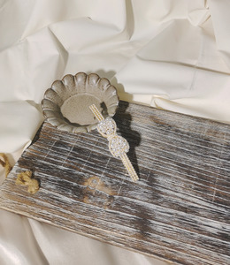 ｜彈簧夾｜晴空 ‧ 珍珠蝴蝶結一字 髮夾髮飾 單只販售