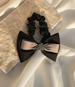 ｜大腸圈｜紫陌 ‧ 撞色雙層蝴蝶結 髮圈髮束 單只販售