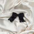 ｜壓夾｜黑色精緻蝴蝶結 髮夾髮飾邊夾壓夾 單只販售_4