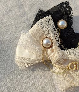 ｜彈簧夾｜個性蕾絲蝴蝶結 髮夾髮飾鯊魚夾抓夾邊夾 單隻販售