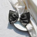 ｜彈簧夾｜思懷 ‧ 黑色點點紗雙層蝴蝶結 髮夾髮飾 單只販售_4