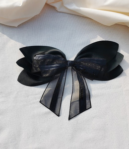 ｜彈簧夾｜超展開多層次蝴蝶結 髮夾髮飾邊夾壓夾鯊魚夾 單隻販售(歐式貴族風)