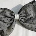 ｜彈簧夾｜思懷 ‧ 黑色點點紗雙層蝴蝶結 髮夾髮飾 單只販售_1