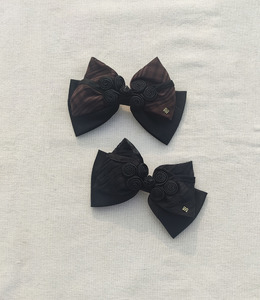 ｜彈簧夾｜盤扣雙層蝴蝶結 髮夾髮飾邊夾壓夾鯊魚夾 單隻販售