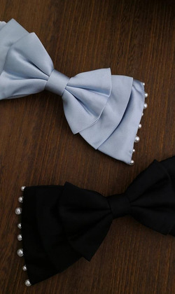 ｜彈簧夾｜高尾緞帶 ‧ 三層蝴蝶結 髮夾髮飾 單隻販售