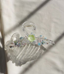 ｜鯊魚夾｜徘徊 ‧ 水晶花 抓夾盤髮夾 單只販售