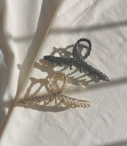 ｜鯊魚夾｜夢亦然 ‧ 珍珠鋯石 抓夾盤髮夾 單只販售