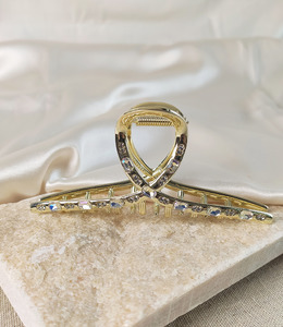 ｜鯊魚夾｜晨 ‧ 一字水晶 抓夾瀏海夾盤髮夾 單只販售