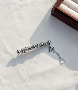 ｜彈簧夾｜涼意 &bull; 珠珠垂墜 髮夾髮飾邊夾壓夾彈簧夾鯊魚夾飾品