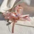 ｜鯊魚夾｜ 時光小徑 ‧ 粉色不對稱 髮夾髮飾(氣質優雅夢幻)_6