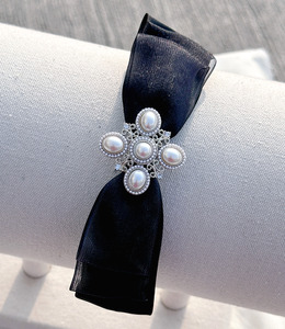 ｜髮箍｜忽然 • 復古雙層蝴蝶結 髮夾髮飾邊夾壓夾彈簧夾鯊魚夾飾品