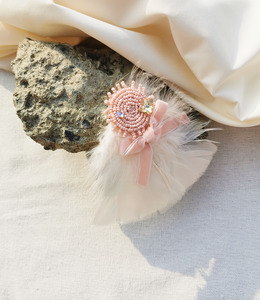 ｜壓夾｜復古仙氣羽毛夾 髮夾髮飾邊夾壓夾 單只販售