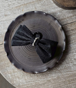 ｜鯊魚夾｜隨風 &bull; 蕾絲蝴蝶結 布藝髮夾盤髮 單支販售