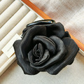 ｜鯊魚夾｜依戀 • 黑色玫瑰 布藝髮夾盤髮 單支販售_2
