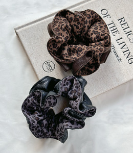 ｜大腸圈｜猶如 &bull; 豹紋皮質 布藝髮圈髮束髮飾 單支販售