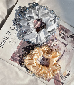 ｜大腸圈｜闌珊 • 水晶 布藝髮圈髮束髮飾 單支販售