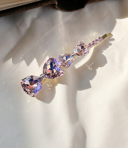 ｜一字夾｜火花 • 鋯石蝴蝶結 髮夾邊夾瀏海髮飾 單支販售