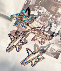 ｜壓夾｜絢麗 &bull; 鋯石星星 髮叉鯊魚夾盤髮髮飾 單支販售