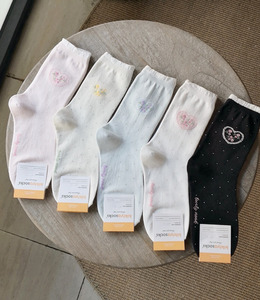 ｜韓國襪｜愛心花朵女生襪