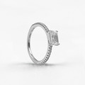 冰糖密鑲戒指 (銀）EMERALD CUT PAVE RING