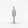 冰糖密鑲戒指 (銀）EMERALD CUT PAVE RING_1