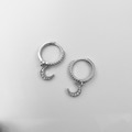 月亮密鑲耳環 MOON PAVE EARRING_2