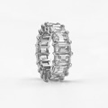 冰糖全鑽戒指（寬版） EMERALD CUT PAVE RING