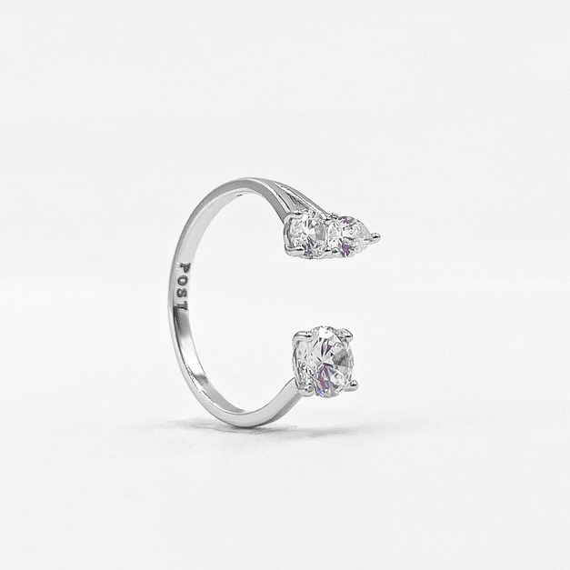 梨形開口戒指 BRILLIANT ROUND ＸPEAR OPEN RING
