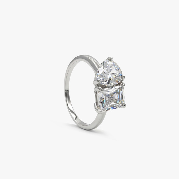 方梨鑽戒指 BRILLIANT ROUND ＸPEAR RING