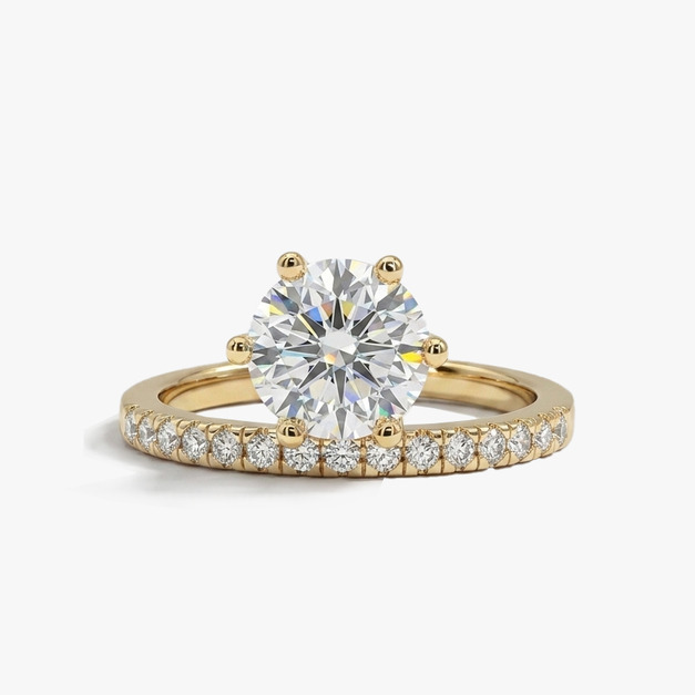 單鑽簡約戒指(金) ROUND CUT RING