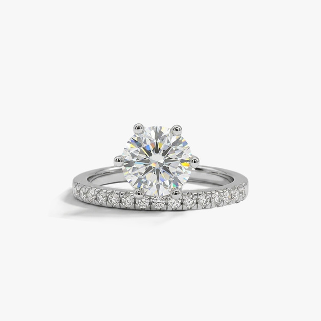 單鑽簡約戒指(銀) ROUND CUT RING