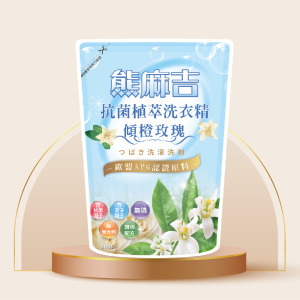 2L熊麻吉清澄玫瑰洗衣精補充包